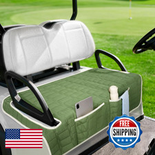 Niuartu Golf Cart Seat Cover Universal Bench Seat Cover Storage Pockets Non-Slip