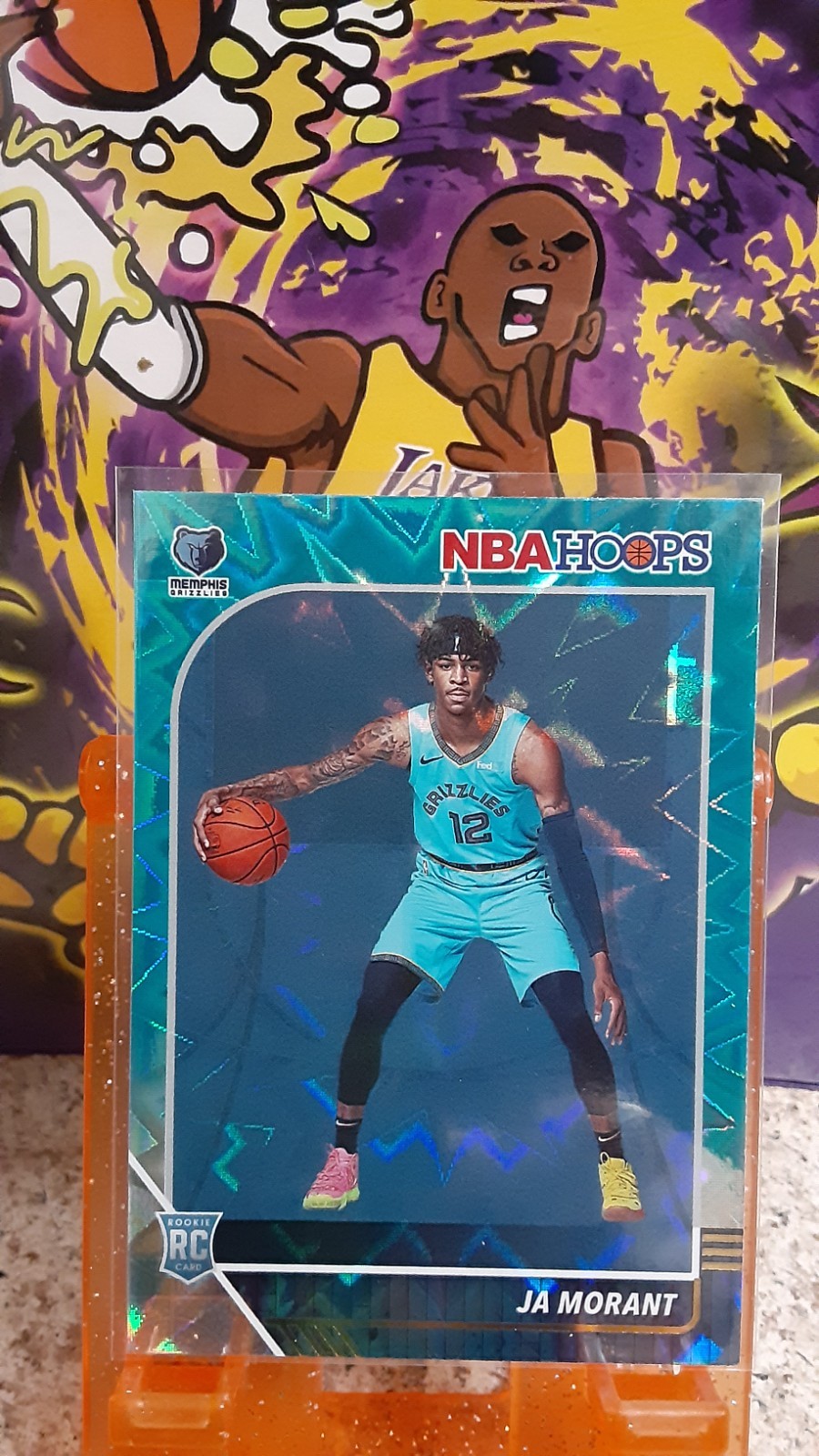 2019-20 Panini Hoops Ja Morant RC Teal Explosion Rookie #259 Grizzlies