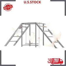 Chicken Coop Perches with Swing, Chicken Roosting Bars, Chicken Run Accessories
