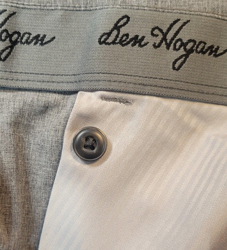 Ben Hogan Shorts Mens 40 Gray Golf Performance Comfort Pockets Heathered Pattern - Picture 5 of 9
