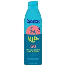 Coppertone Kids Sunscreen Spray SPF 50, Water Resistant Sunscreen, 8.3 oz 1.44 per gallon