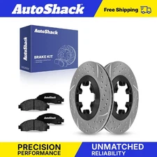 Front Drilled Slotted Brake Rotors Ceramic Pads for Chevy Colorado 3.7L