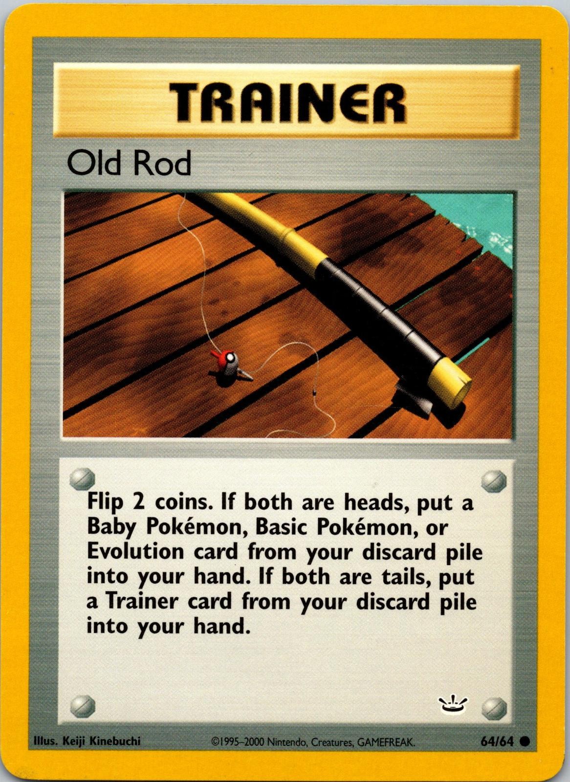 Old Rod 64/64 Common Neo Revelation Pokemon Unlimited Near Mint