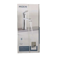 Moen WS84760 Genta 1.2 GPM Single Hole Bathroom Faucet - Polished Chrome - New