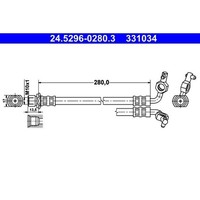 ATE 24.5296-0280.3 Bremsschlauch FüR Toyota RAV 4 A2