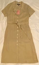 NEW! Quince Shirt Dress Women’s Medium European Linen Button Front Midi Minimal