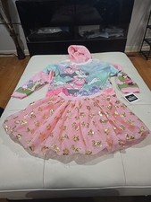 Minnie Mouse Tutu Skirt Sweatshirt Set 5  6 Girls Pink Hoodie T-Shirt 3pc NEW