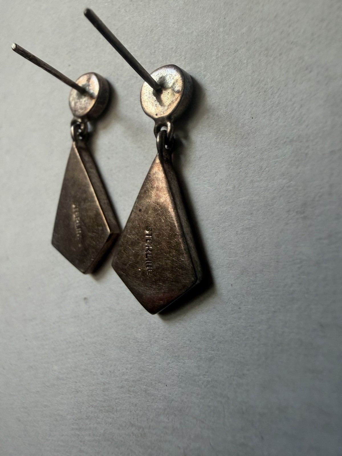 Sterling Silver Multicolor Geometric Asymmetrical… - image 4