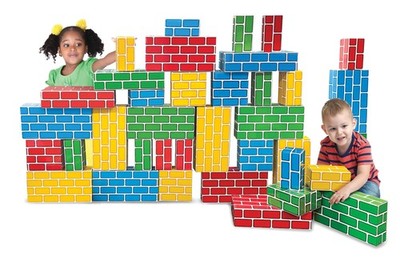 Teacher Created Resources Heavy-Duty Cardboard Building Blocks 40-Piece Set