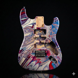 Stratocaster Style Poplar Electric Guitar Body Import Specs Custom Finish