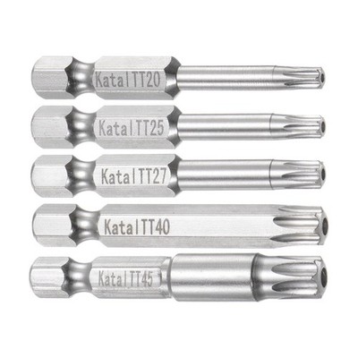TT20-TT45 Magnetic Security Star 7Point Screwdriver Bit 1/4'' Hex Shank 2''