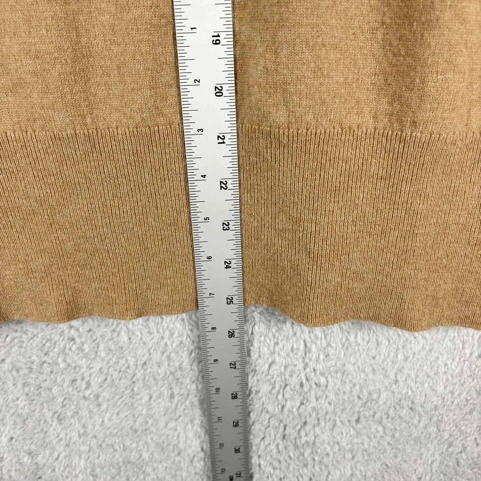 Suéter Blanco + Warren Cuello Simulado Puño Dividido Lana Mezcla Cachemira Talla L Tostado Camel Foto 2 de 4