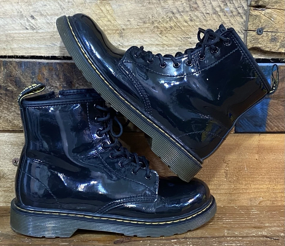 Dr. Martens 1460 Lace Up Combat Boots Patent Leather Black Sz 5 Youth 36 EU - Image 4 of 4