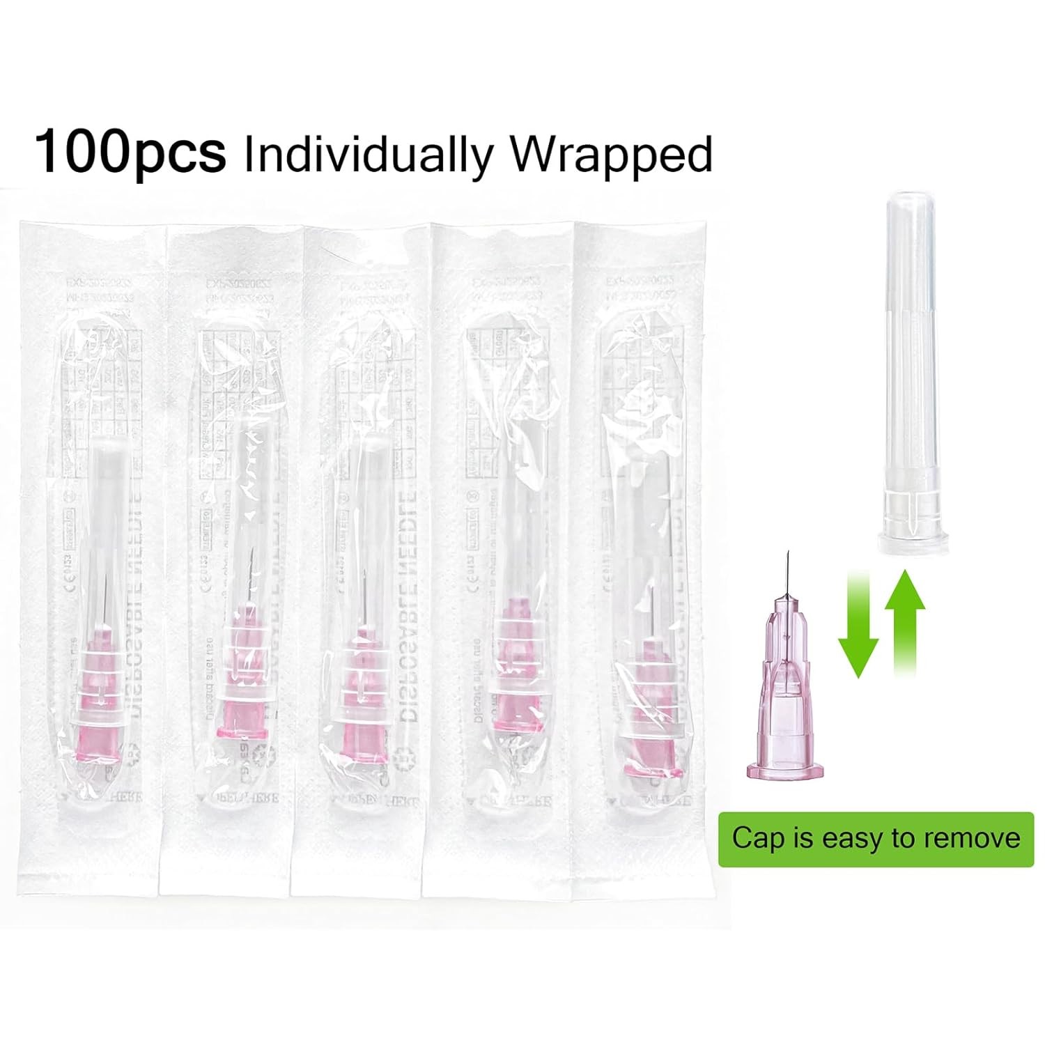 100Pack 32Ga 4mm(5/32inch) Needle Luer Lock Lab Dispensing 32G 5/32 inch 