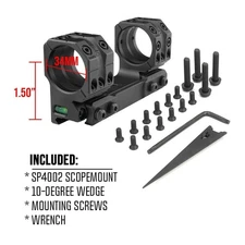 34mm Tube SP-4002 Solid 0MIL 0MOA Scope Mount 38mm 1.5inch Height with Surfaces