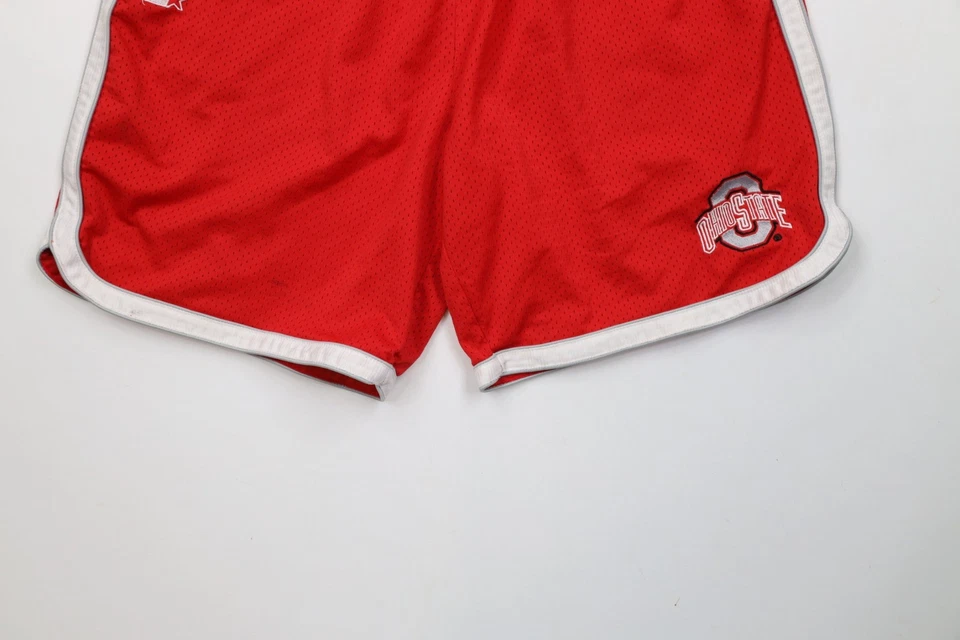 Pantalones Cortos De Baloncesto De Colección Años 90 Starter Para Hombres Grandes Malla Pesada Universidad Estatal de Ohio Foto 4 de 4