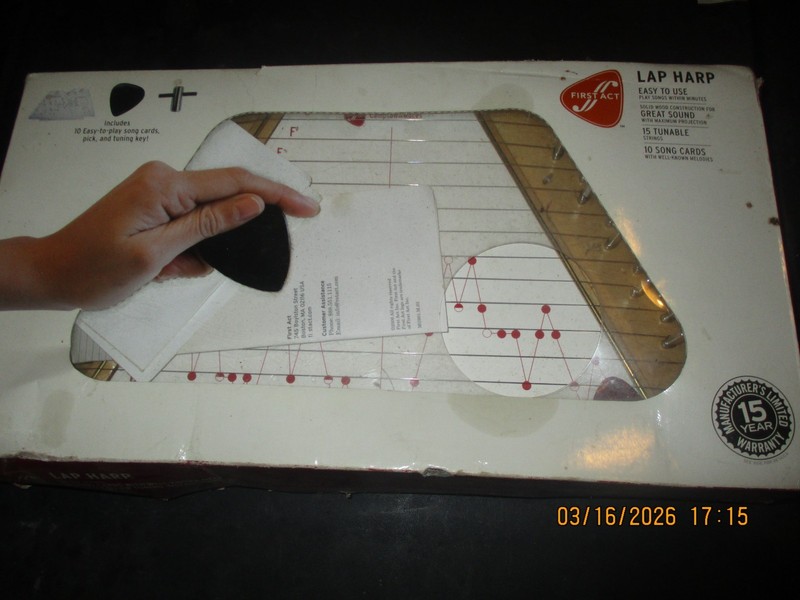 First Act Lap Harp Wood 10 Song Cards Complete Open Box Easy Well Known Melodies