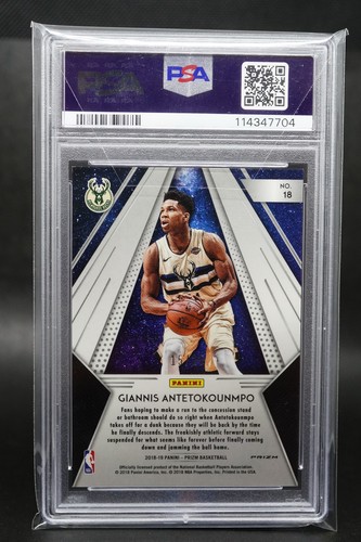 2018-19 Giannis Antetokounmpo #18 Panini Prizm All Day Mojo PSA 9 MINT SSP 15/25 - Picture 2 of 2