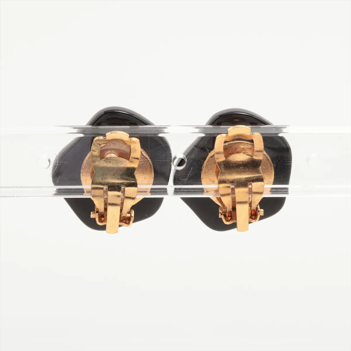 Chanel Coco Mark Camelia 03P Earrings (for both ears) Plastic Black thumbnail 2