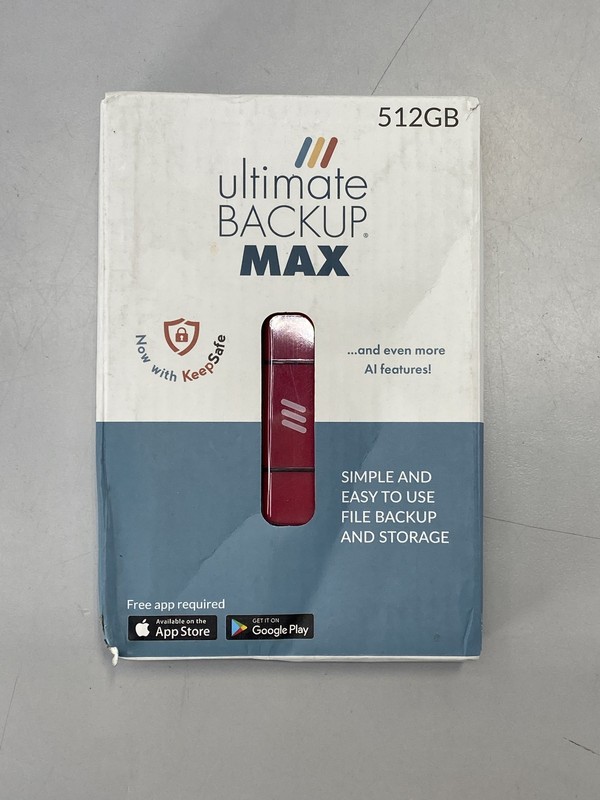 Ultimate Backup Max Multi-Port 512GB Storage Device with Antivirus & AI- Berry