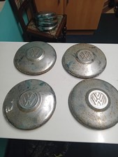 VW Chrome Hubcaps 6" Vintage Original Set of 4
