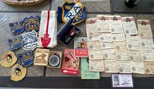 Vintage BOY Scout EAGLE SCOUT Medal Lot of Patches Pins Badge Book ++