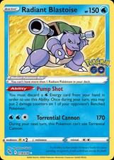 Radiant Blastoise 018/078 Pokémon GO NM Pokemon Card