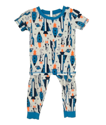 Rocket Ship Space Stars Moon Baby Pajamas Carter's T Shirt Pants Leggings 18M
