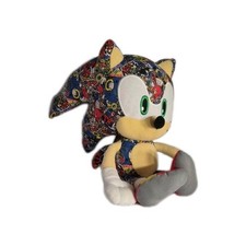 SONIC The Hedgehog Sticker Bomb Graffiti Print Plush 18"