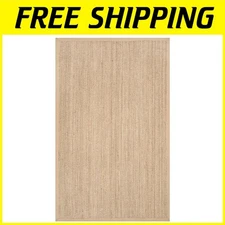 Easy Clean Beige Seagrass Rug 2' x 3'