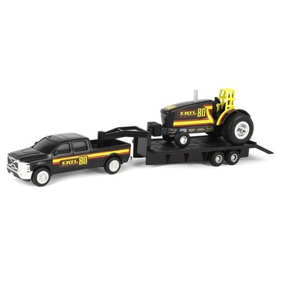1/64 ERTL 80th Anniversary Pulling Tractor with Pickup Truck & Trailer 16516