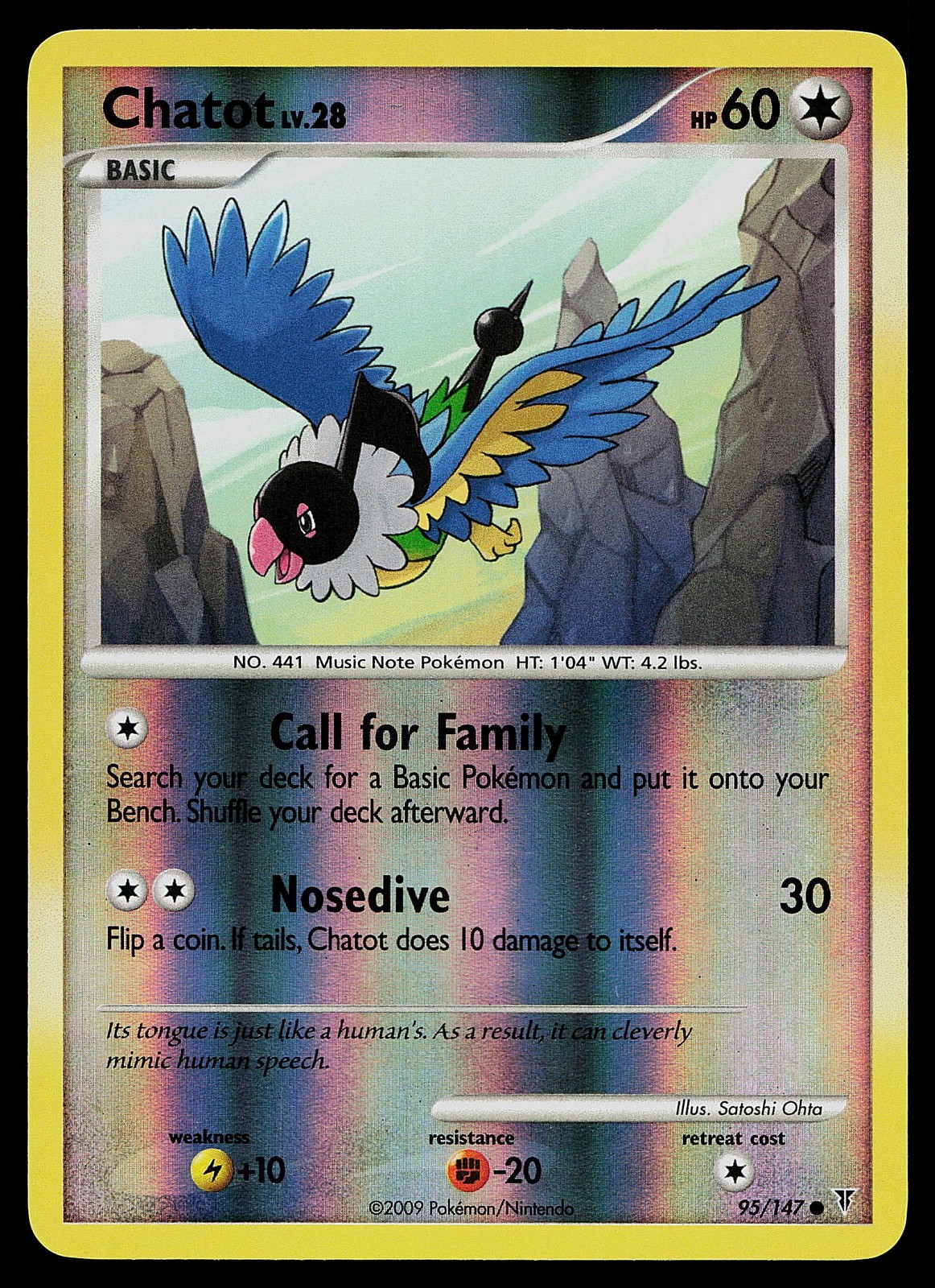 Pokemon Card - Chatot Supreme Victors 95/147 Reverse Holo