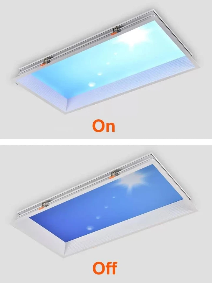 72W Full Spectrum Blue Sky Light Ceiling Lamp LED Ceiling Recessed Mount Light F - Image 3 of 4
