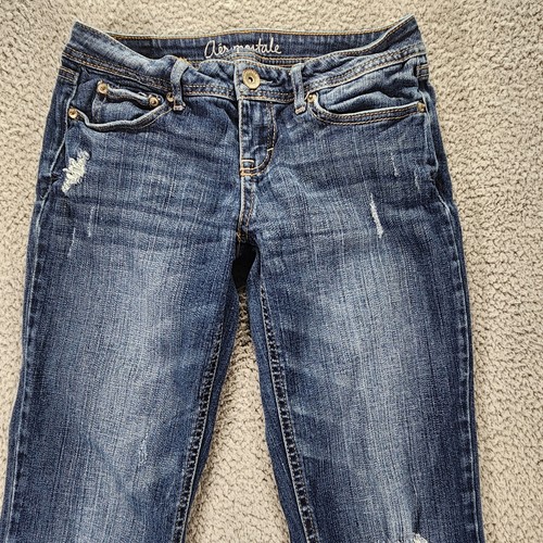 Aeropostale Jeans Womens Size 0 Short Chelsea Bootcut Light Wash Blue Denim - Picture 2 of 13