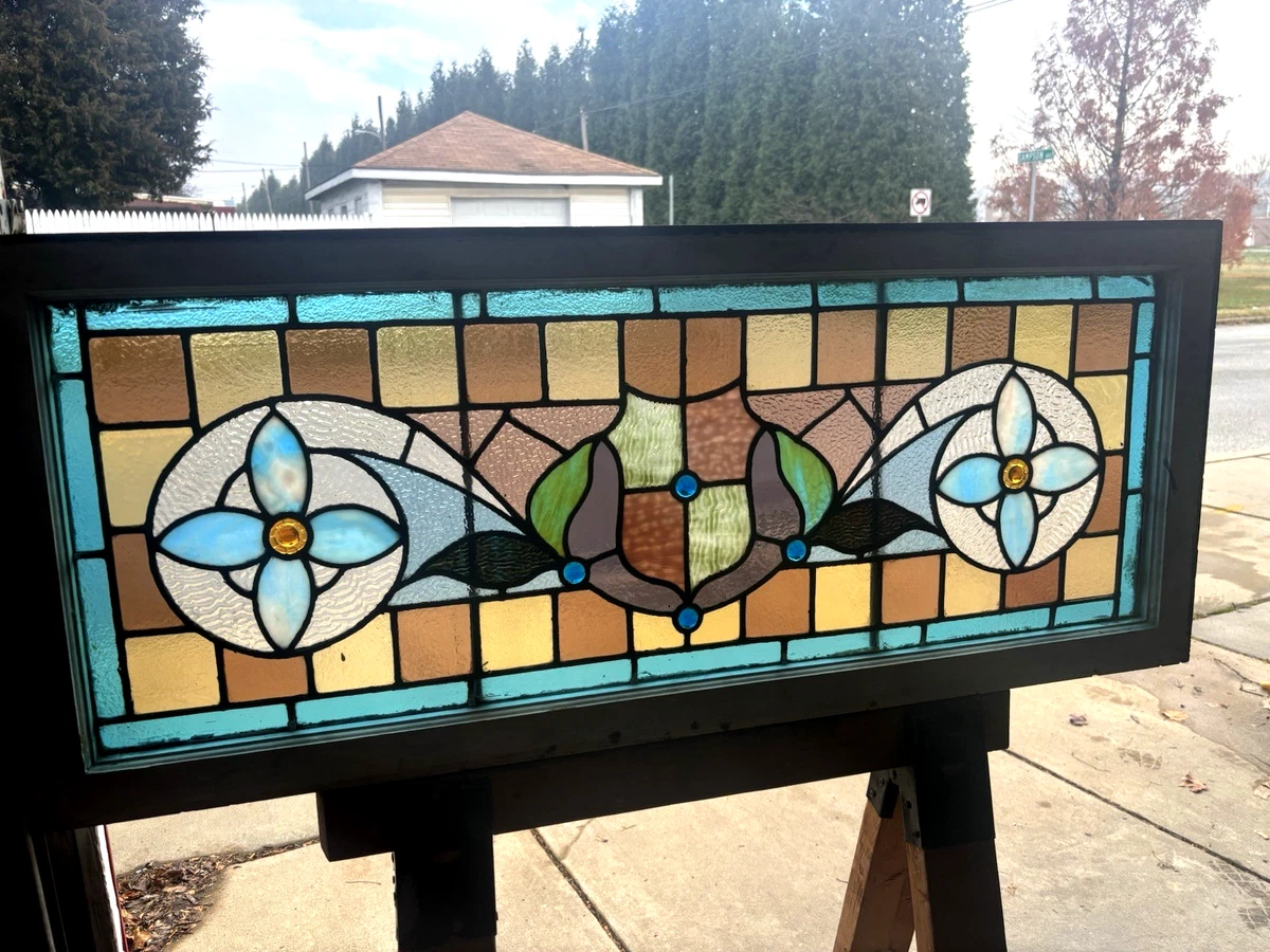Stained Glass antique 建具　【地球儀】 1850-1899 Antique Stained Glass for sale | eBay