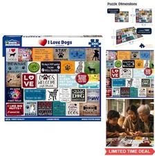 1000 Piece Jigsaw Puzzle Dog Quotes Collage 24x30 Inches Large Pieces USA Made