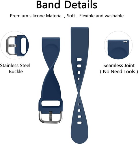 3 Pack Bands Compatible with Gizmo Watch Band Black+Navy Blue+Gray - Afbeelding 2 van 5
