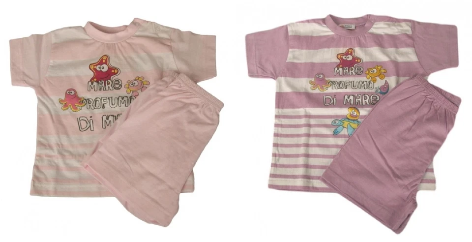 Pyjama bébé S2G, t-shirt à manches courtes, ouverture aux épaules et short bouto - Photo 1/1