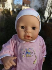 Zapf Puppe Little Chou Chou 42 cm Babypuppe 2001 mit Zubehör SET 10 in rosa/grün