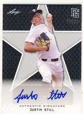 JUSTIN STILL 2020 Leaf Perfect Game PG Black AUTO /50 NEW MEXICO