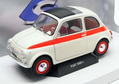 1960 FIAT 500 L NUOVA Sport Cream & Red 1/18 Diecast Model Car