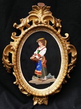 Italian Hard Stones Marquetry Plaque Tambourine Tito FRANCOLINI Florence