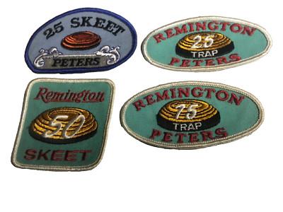Remington Peters Trap Skeet Embroidered Patches NOS NM Set