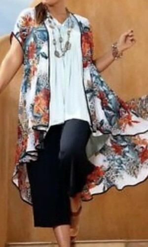 TS TAKING SHAPE plus S / 16 Cordelia Cardi Cardy Flowy light jacket NWT rrp$160 - Picture 2 of 2