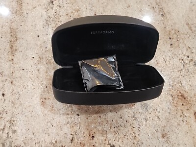 New Salvatore Ferragamo Black Leather Glasses Case | eBay