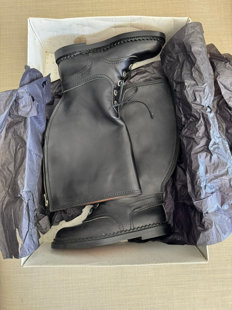 【DIRK BIKKEMBERGS】26.5ブーツ／送料込★ Dirk Bikkembergs black mountaineering boots with metal heel