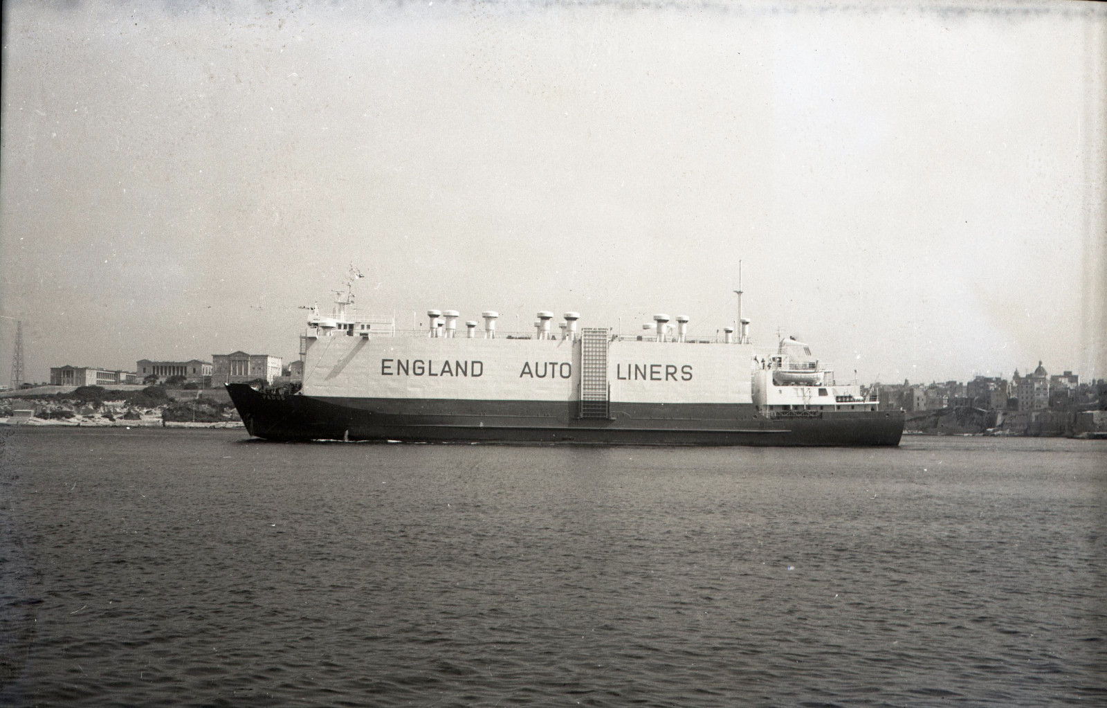 'England Auto Liners' Freighter Vintage B&W Ship Negative eBay