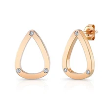 Dafina Pear Studs in 14K Rose Gold with Diamonds Earrings