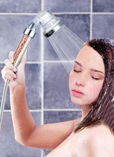 Water Saving High Pressure Shower Head, 3 Modes Handheld Spa Bath Shower Head - Picture 2 of 10