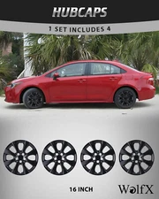 16" Set of 4 Wheel Covers Full Rim Snap On Hubcaps for 2009-2014 Toyota Matrix